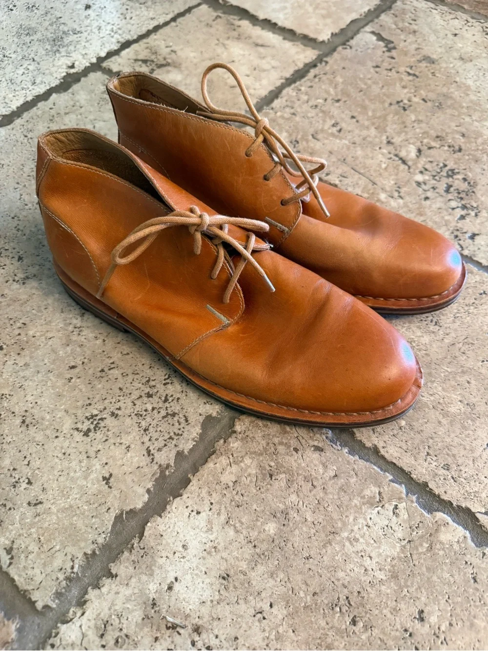 Cole Haan Men's Leather Chukka Boots in Cognac Brown